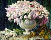 George Mosson Tulpen in einer Vase oil